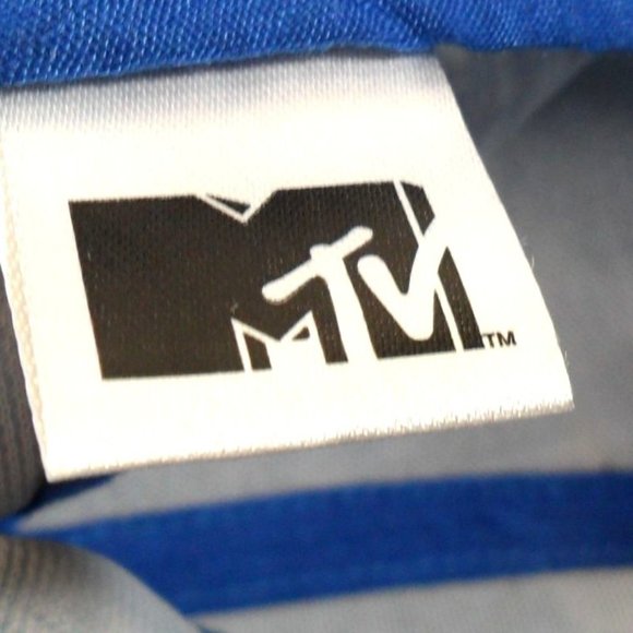 MTV Tie Dye Blue White Embroidered Logo Adjustable Hat Ball Cap - Picture 2 of 7